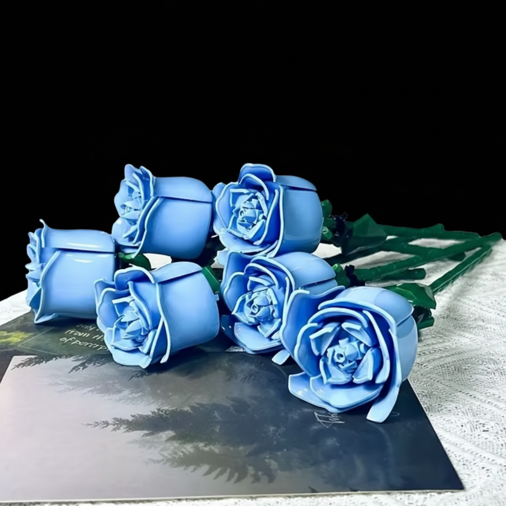 Eternal Velvet Rose – Róża z Klocków