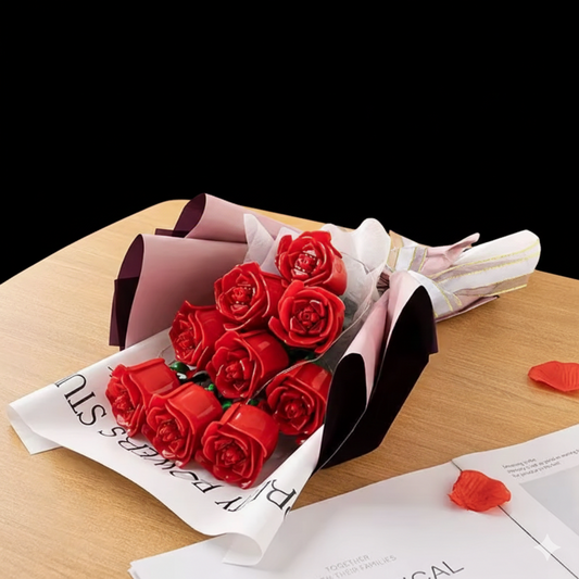 Eternal Velvet Rose – Róża z Klocków